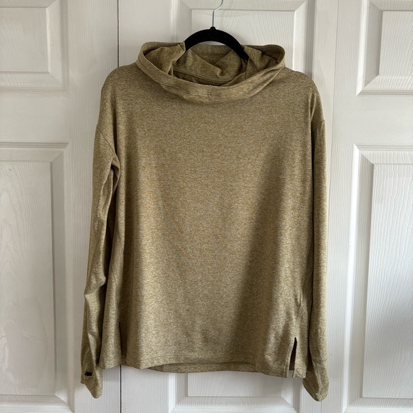 ATHLETA Uptempo II Sweatshirt Hoodie M Athletic Yoga Pilates Gym Tapestry Gold - Picture 2 of 10
